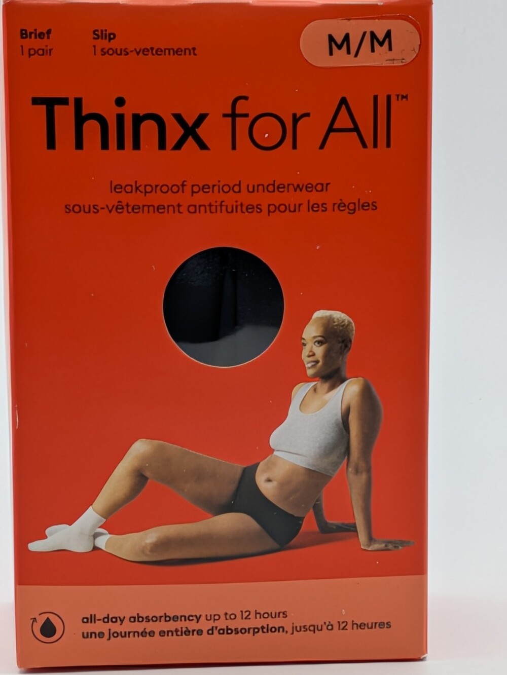Thinx for All Leakproof Period Underwear Brief Black Size M NIB